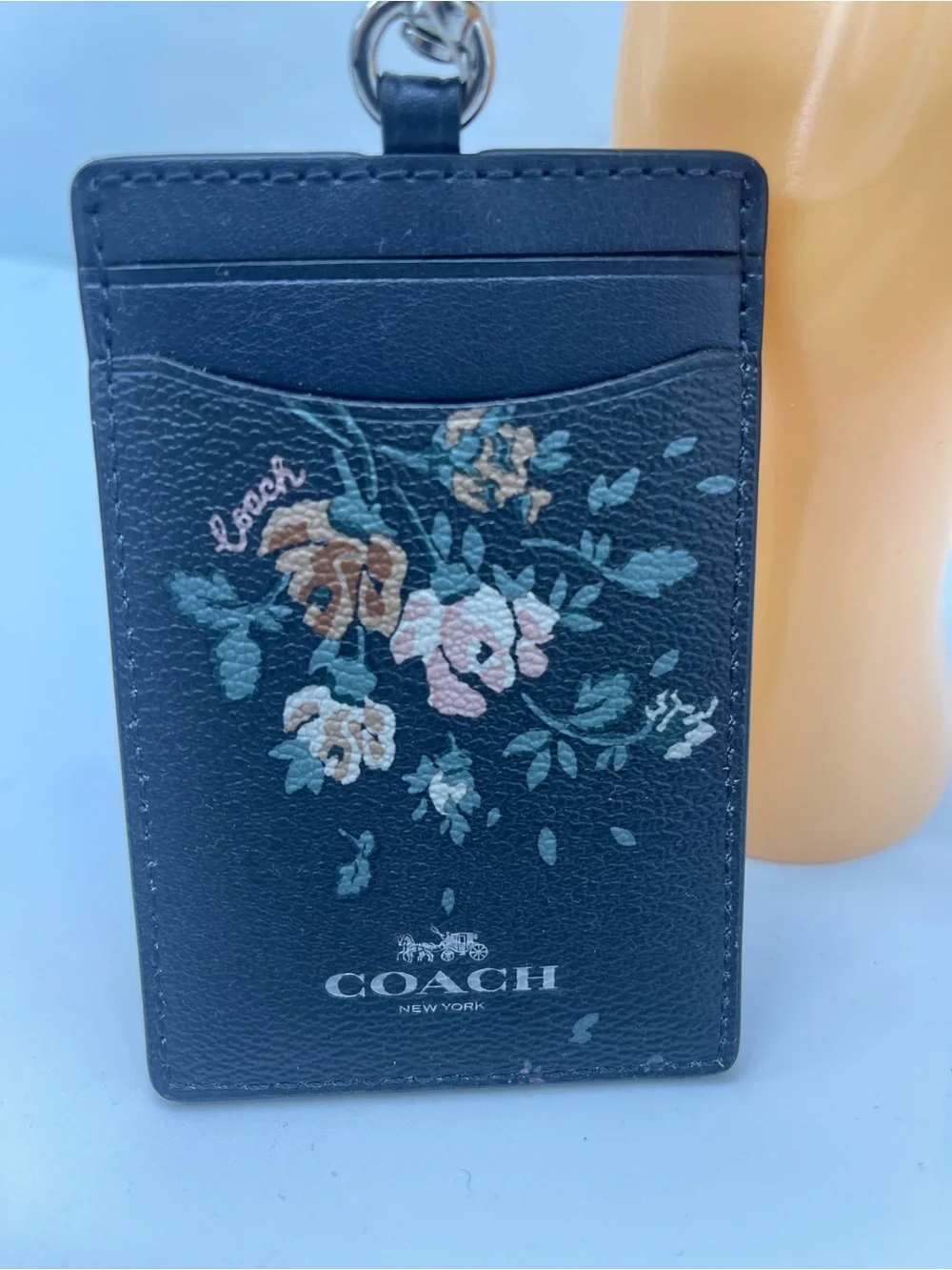 Coach Mini Skinny Crossgrain Leather Id Card Zip Closure Case M/Taupe NWT